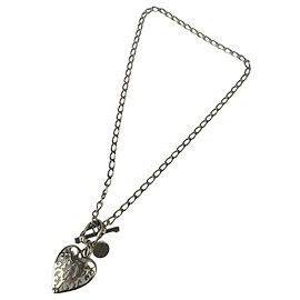 Colar Gucci Crest Heart Silver Prata