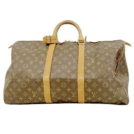 Louis Vuitton Boston Monogram Keepall 50 Marron