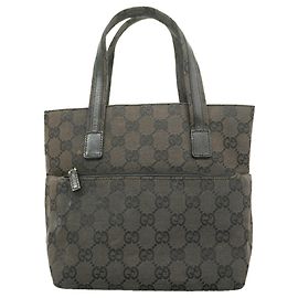 Gucci Black Canvas Handbag Black