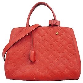 Sac à main Louis Vuitton Monogram Empreinte Montaigne MM Fuschia