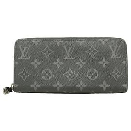 Portafoglio Zippy Louis Vuitton Monogram Eclipse Nero