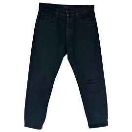 Jeans a gamba dritta Prada in cotone nero Nero