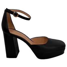 Gianvito Rossi Gianvitto Rossi Basette Platform Pumps in Black Leather Black