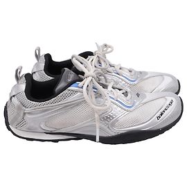 Balenciaga Radar Gradient Lines Sneaker aus silbernem Polyester Silber