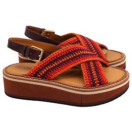 Robert Clergerie Sandalias tejidas Clergerie en lana de algodón multicolor Multicolor
