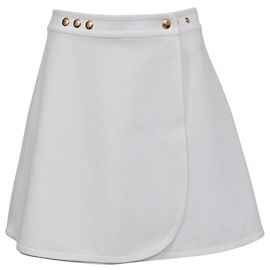 Mini-jupe trapèze Louis Vuitton en polyamide blanc Blanc