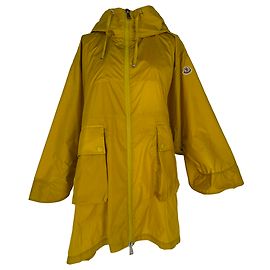 Imperméable High-Low Printseps Moncler en polyamide jaune Jaune