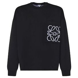 Loewe Anagram Pullover mit Taschen aus Baumwolle Weiß