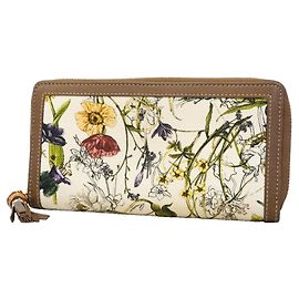 Gucci Bamboo Flora Long Wallet Brown