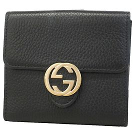 Portefeuille bi-fold Gucci Interlocking G Noir