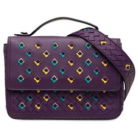 Sac à main brodé Intrecciato Bottega Veneta Violet
