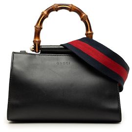 Borsa Gucci Bamboo Sherry Line Nymphaea Nero Rosso