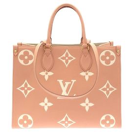 Bolsa Louis Vuitton Monogram Empreinte OnTheGo MM Marrom Rosa