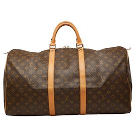 Bolsa Boston Louis Vuitton Monogram Keepall 55 Marrom