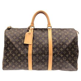 Bolsa Boston Louis Vuitton Monogram Keepall Marrom