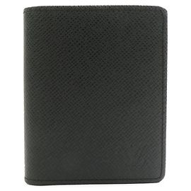 Louis Vuitton Bi-fold Wallet in Taiga Leather Black