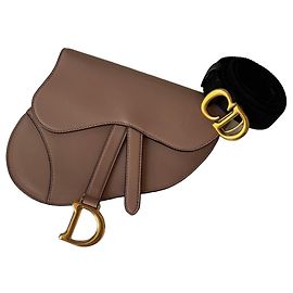 Borsa Dior Saddle Pouch Pelle Rosa Rosa Beige