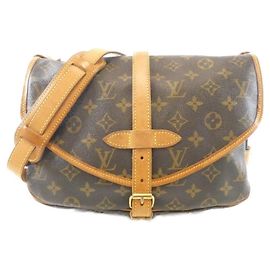 Bolsa de Ombro Louis Vuitton Monogram Saumur Marrom