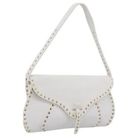 Céline Sac à épaule CELINE en cuir doré et blanc authentique 201963 Blanc Doré