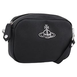 Borsa a tracolla Vivienne Westwood PVC Black Silver Auth am12513V Nero Argento