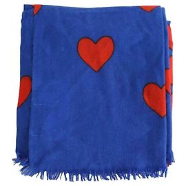 Eric Bompard blue cashmere stole Blue