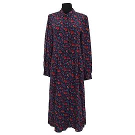 Robe en soie bleue DMN Bleu