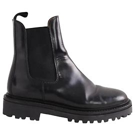 Botas biker de couro preto Isabel Marant Preto