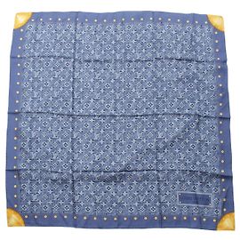Louis Vuitton Monogram Denim Seidenschal blau Blau