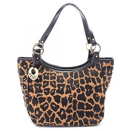 Fendi Leopard Print Handbag Brown Black