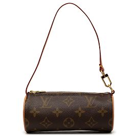 Sac à main Louis Vuitton Monogram Papillon Pochette Marron Marron