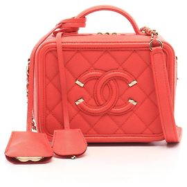 Chanel CC Figley Small Vanity Bag Red