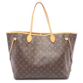 Louis Vuitton Neverfull GM Monogram Tote Bag Brown