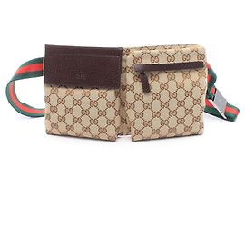Sac banane Gucci GG Canvas Marron Beige