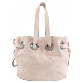 Christian Dior Pink Leather Handbag Pink