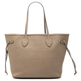 Louis Vuitton Monogram Empreinte Neverfull MM Tote Bag Grey