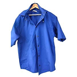 Autre Marque Casaco Azul Curto com Capuz Azul