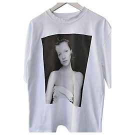 Autre Marque Camiseta blanca Terry O'Neill estampado Kate Moss Blanco