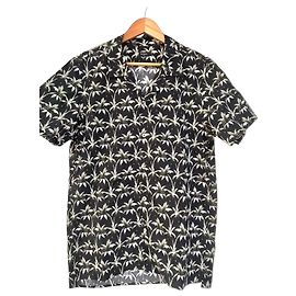 Camicia Paul Smith con stampa a palme Nero Bianco