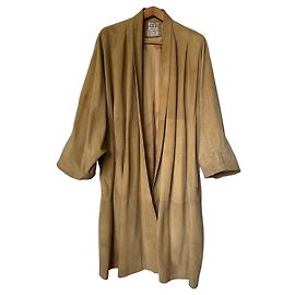 Hermès Veste Longue en Daim Camel Camel