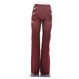 Autre Marque DION LEE Burgundy Viscose Pants M Dark red