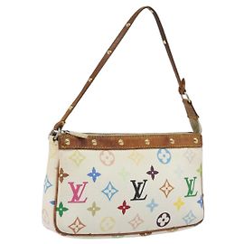 LOUIS VUITTON Monogram Multicolor Pochette Accessoires White M92649 Altro