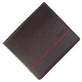 Gucci Bi-fold Wallet in Dark Brown Leather Dark brown
