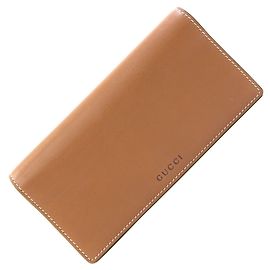 Carteira Longa Gucci Bi-fold Marrom Bege