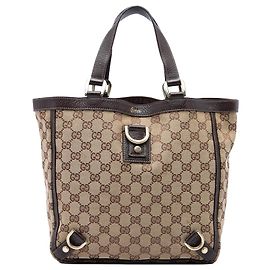 Sac cabas Gucci Abbey D Ring en toile GG beige Beige