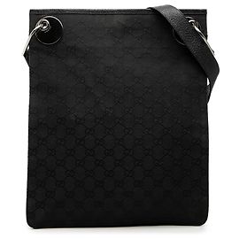 Borsa a tracolla Gucci Black GG Canvas Eclipse Nero