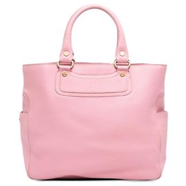 Céline Celine Pink Leather Boogie Tote Pink