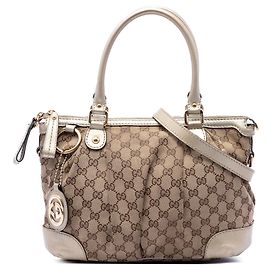 Borsa Gucci Beige GG Canvas Sukey Altro