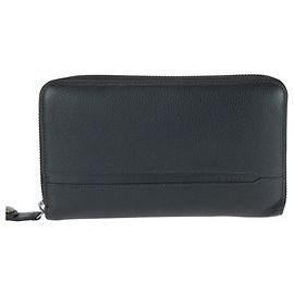 Bulgari Bvlgari Octo Black Leather Long Wallet Black