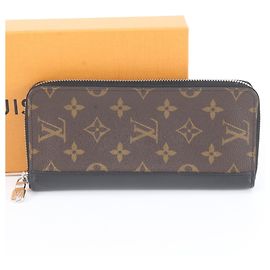 Cartera Zippy Louis Vuitton Monogram Macassar Castaño Negro