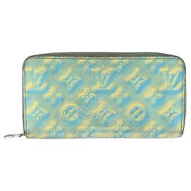 Louis Vuitton Monogram Empreinte Long Wallet Blue Yellow